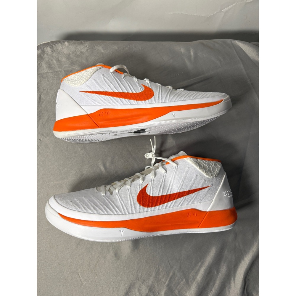 Nike Kobe AD Mid White Orange Basketball Shoes Mens Size 18 Sneakers‎ 922482-101